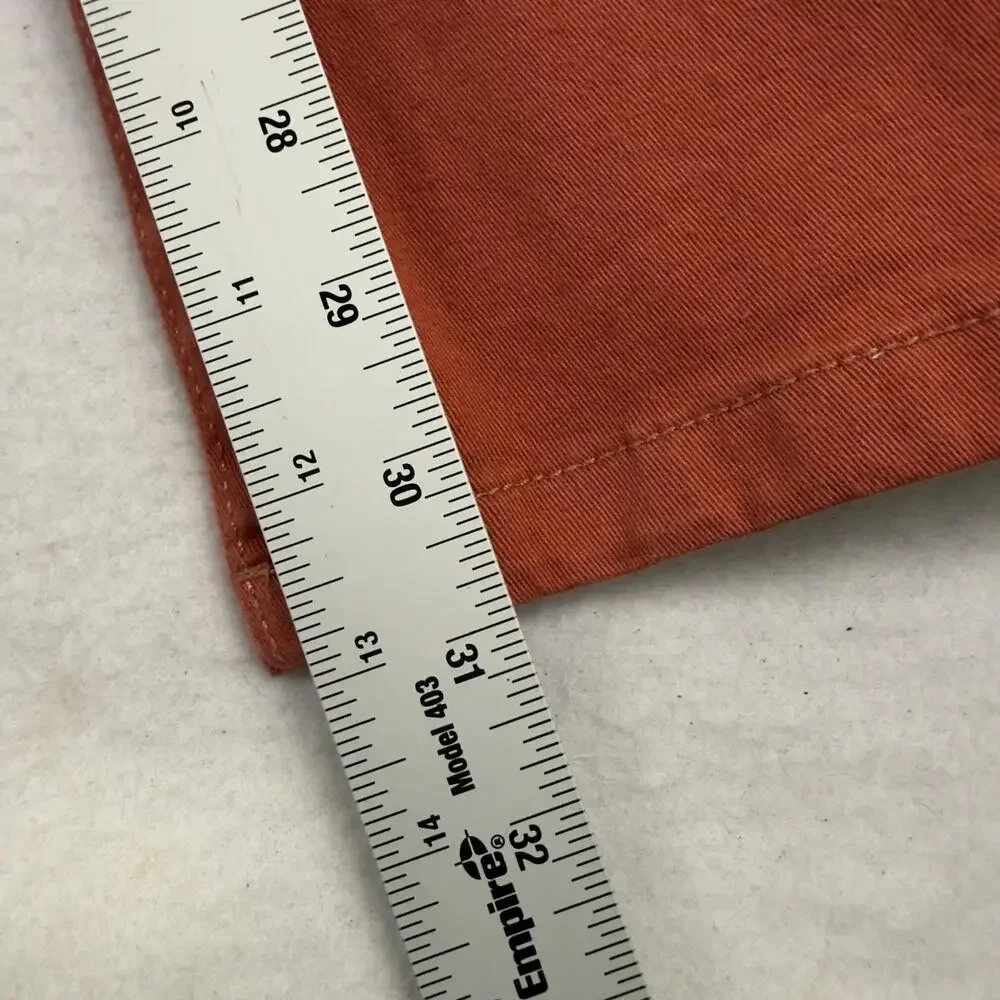 BROOKS BROTHERS Slim Fit Jeans Stretch Denim Brick Red Logo Pocket Fits 36x31